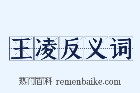 王凌反义词是什么意思的图片